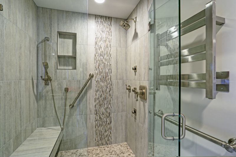 Large Format Tiles in Walk-in Shower